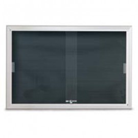 72 x 36" Radius Sliding Glass Door Enclosed Letterboard